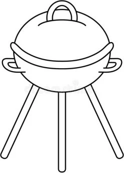 Housse BBQ Ronde - Diamètre 45cm - Hauteur 50CM - Wit - Avec Cordon De Tension - Housse Jardin - Housse - Housse Barbecue - Protection