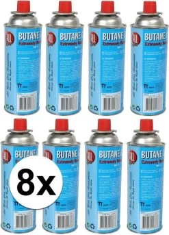 8x Bouteilles De Gaz Pour Chaudière - Gaz Butane - 8 Pièces Par 227 Grammes - Recharge De La Canette De Gaz