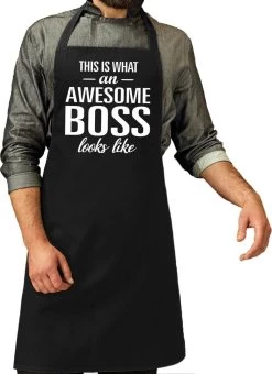Tablier De Barbecue / Cuisine Awesome Boss Gift Pour Homme - Tablier De Barbecue Cadeau Pour La Fête Des Pères / Pères