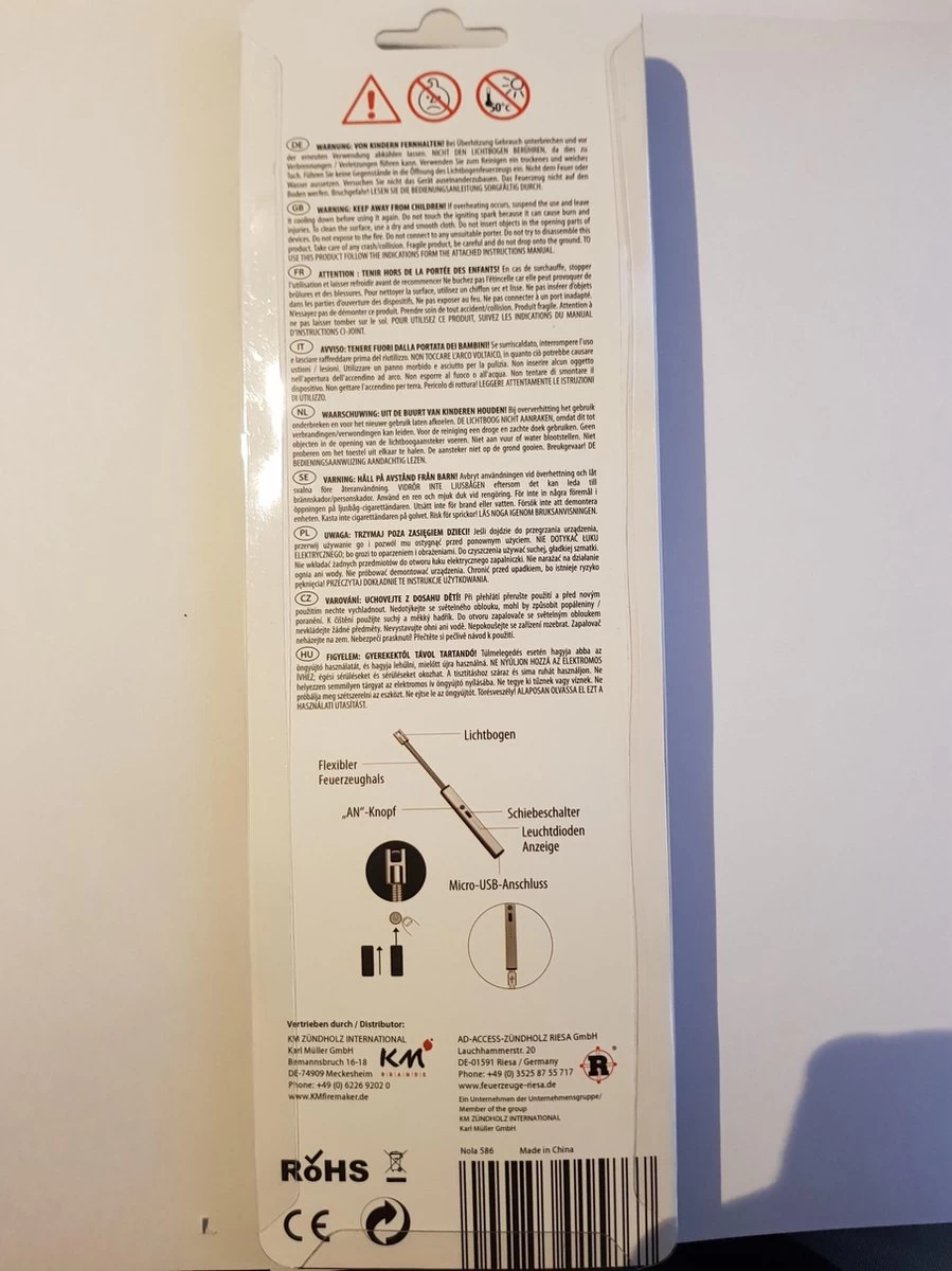 NOLA électronique Flexible Cuisine BBQ Briquet - Extra Long - Extra Chaude 900 Degrés - Recharge USB électrique Argent – Image 3