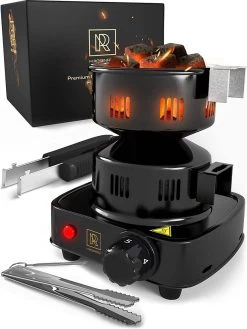 M. Rosenfeld Allume-charbon électrique - Fire Tower 3.0 Allume-charbon Avec Câble Extra Long De 150 Cm, Panier à Charbon Amovible Et 2 Pinces.