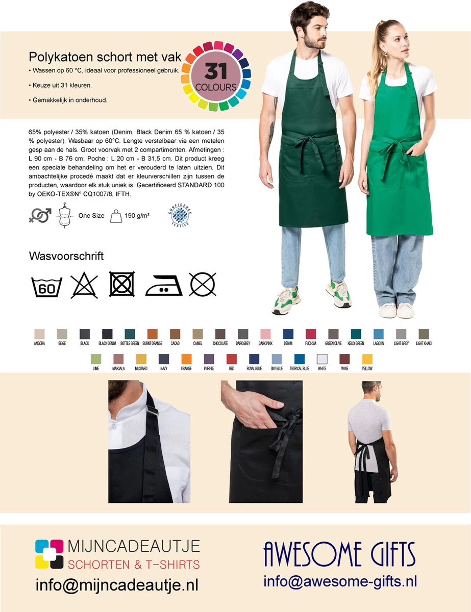 KARIBAN Mon Cadeau - Tablier De Luxe - Le Meilleur Cuisinier Se Trouve ĂȘtre Mon METER - Gris Chic â Image 3