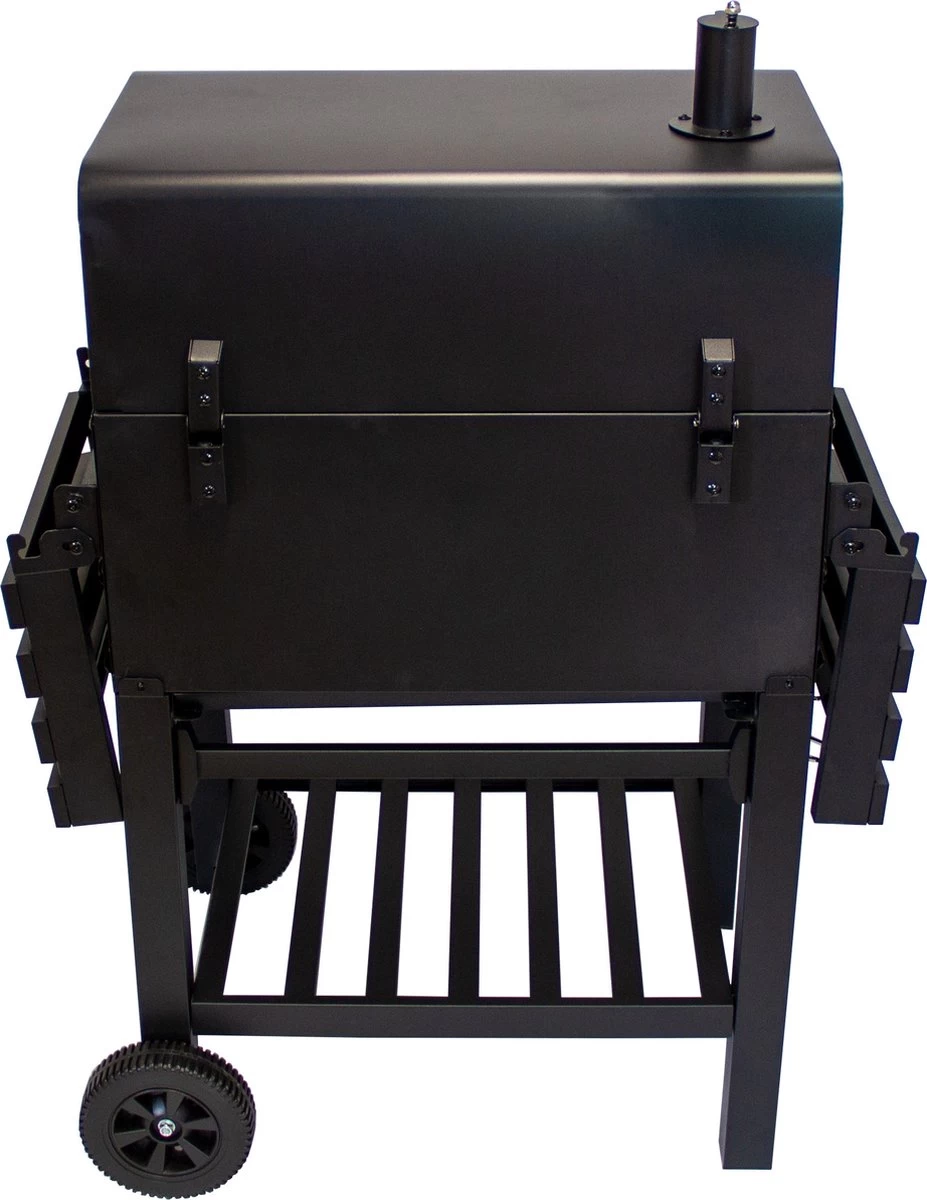 BBQ Grill XL Smoker Jardin - Barbecue à Charbon De Bois De Bois - Y Compris Housse De Pluie - Brosse Métallique - Espace De Rangement Rabattable – Image 7