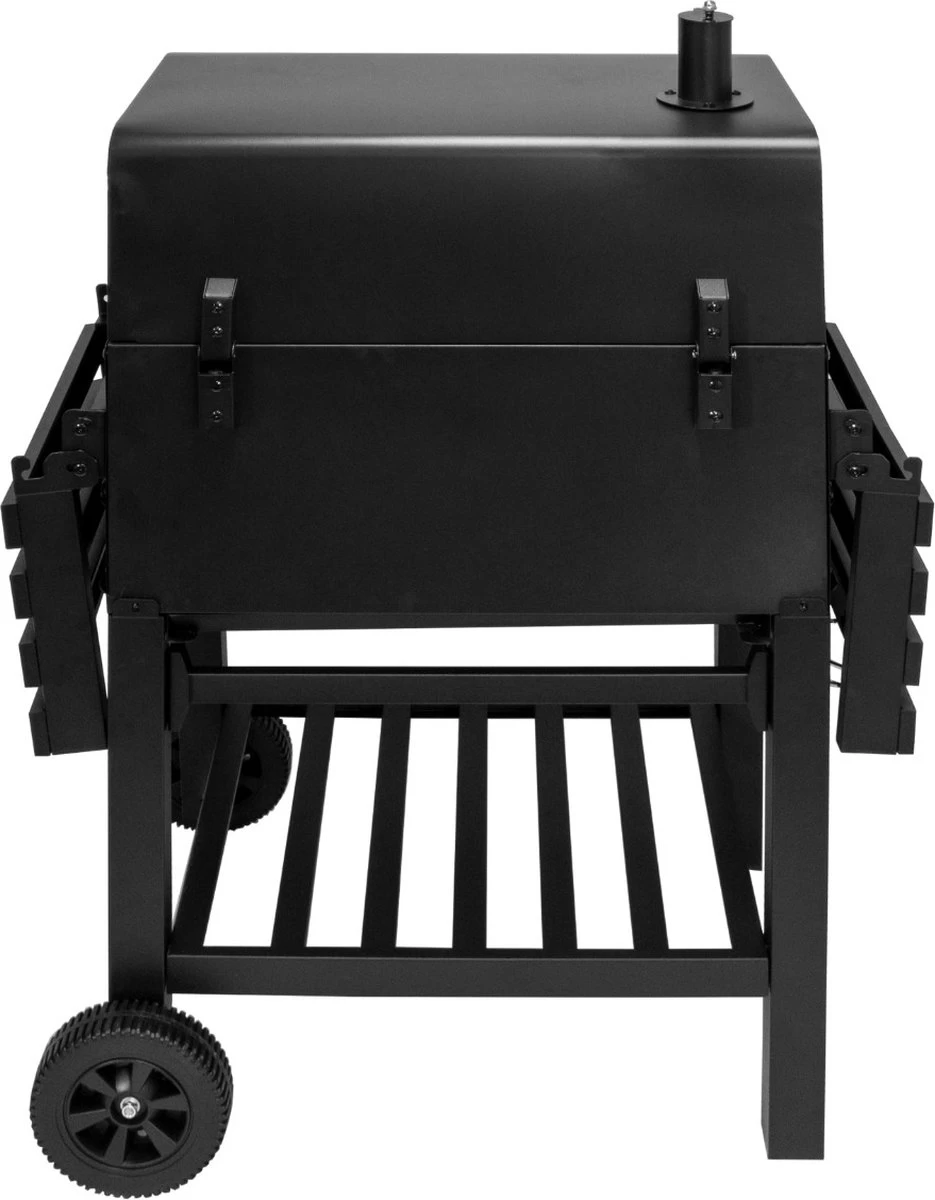 BBQ Grill XL Smoker Jardin - Barbecue à Charbon De Bois De Bois - Y Compris Housse De Pluie - Brosse Métallique - Espace De Rangement Rabattable – Image 3