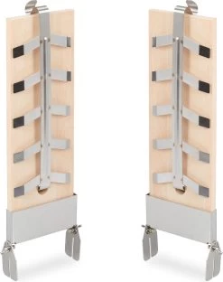 Relaxdays Planche à Fumer Bbq Saumon - Planche Finlandaise - Lot De 2 - Bois De Hêtre - H 55 Cm - Planche à Saumon