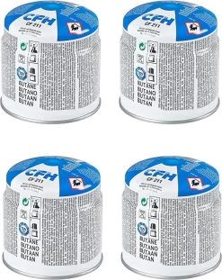 CFH Recharge Pour Piqûre De Gaz - Cartouche De Gaz Butane - 190 G - 4 Pcs.