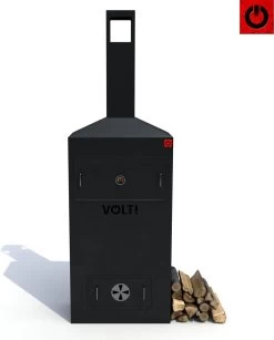 VOLT! Dutch Fire Oven BBQ Grill - Smoker Barbecue - Smoke Box Outdoor Kitchen - Barbecue à Charbon De Bois - Four Extérieur - Grille De BBQ - Zwart