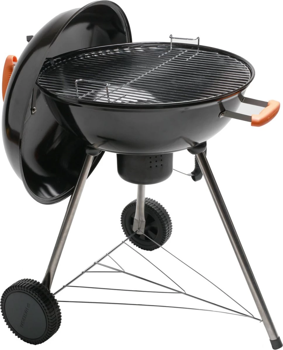 NATERIAL - Barbecue à Charbon PHOENIX ALPHA - 8 Personnes - Ø 57 Cm - H. 97 Cm - Acier émaillé - Zwart - Barbecue Boule