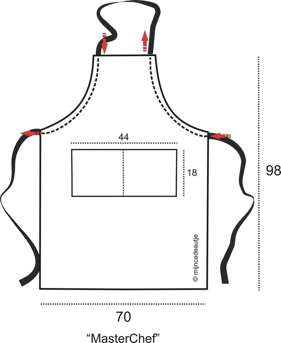 Mijngadeautje - Tablier De Cuisine De Luxe - Dearest Papa - 2 Pouces - Avec Prénom - Rouge – Image 3