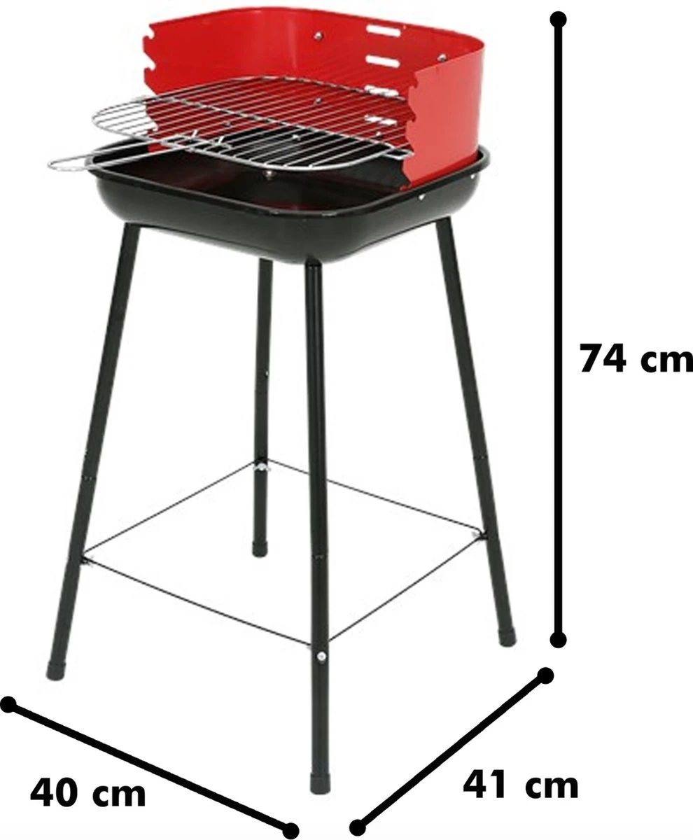 Inround - Barbecue Avec Briquettes De Charbon De Bois, Allume-feu, Allume-charbon Et Brochettes De Barbecue - BBQ – Image 2