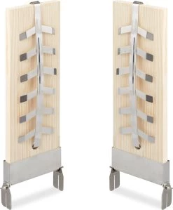 Relaxdays Smoker Board Bbq Saumon - Lot De 2 - Bbq Board - Bois De Cèdre - Réglable - XXL