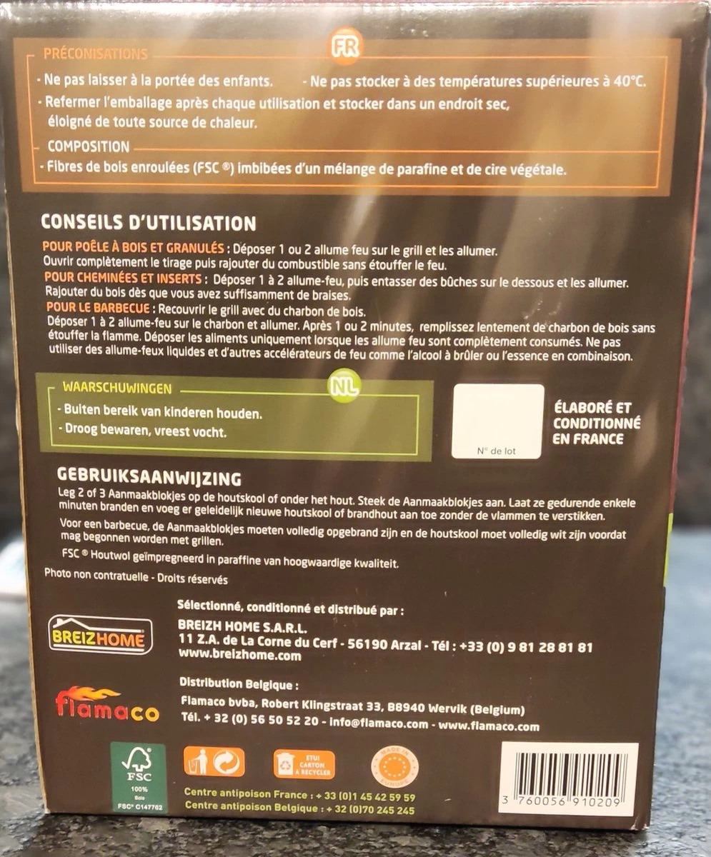 Breizhome Laine De Bois Allume-feu / Copeaux D'allume-feu - Maxipack Environ 150 Pièces 2kg - Allume-feu FSC® - BBQ & Cheminée – Image 6